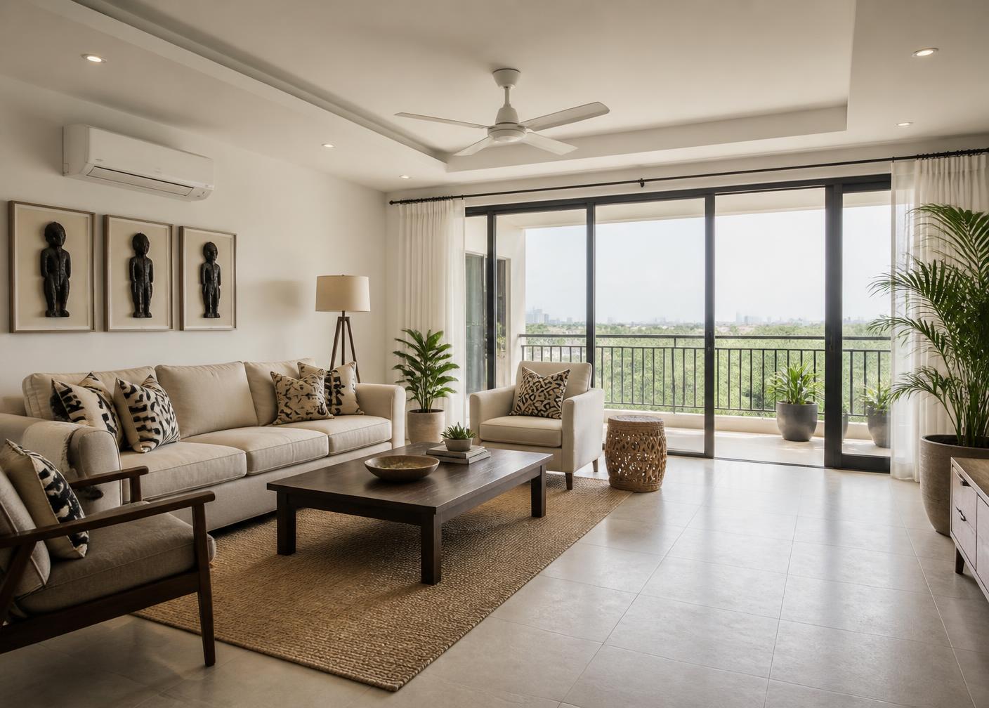 Contemporary apartment interior in Accra, Ghana
