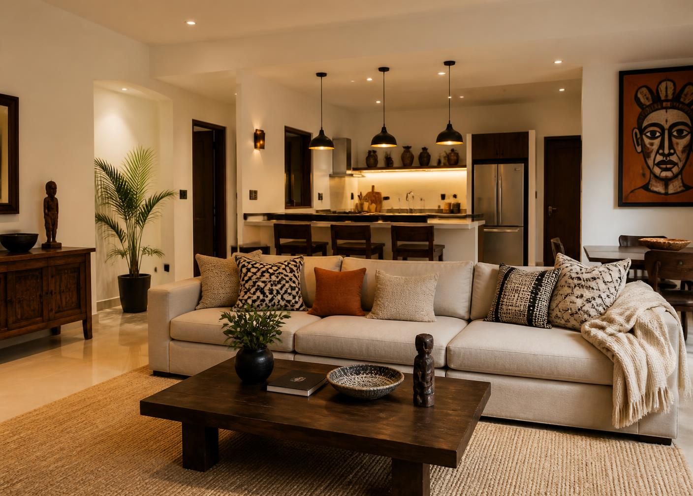 Premium short-let apartment interior in Ghana